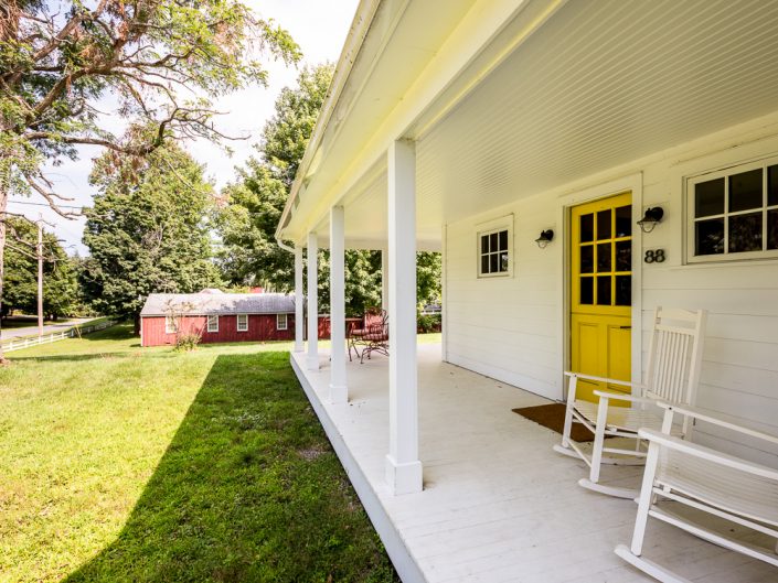 Chatham NY Farmhouse White Front Porch | Upstate NY Residential Home Exterior Photography | Exteriors | New York Architectural Photographer Dave Butterworth | Real Estate | Albany NY | Saratoga Springs | Hudson Valley | Catskills | EyeWasHere | Eye Was Here Photography