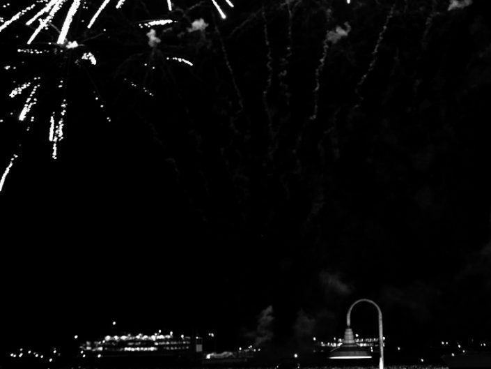 Fireworks | Lake George NY Black and White Fireworks People Photograph by Dave Butterworth | EyeWasHere Paint it Black | Eye Was Here Photography