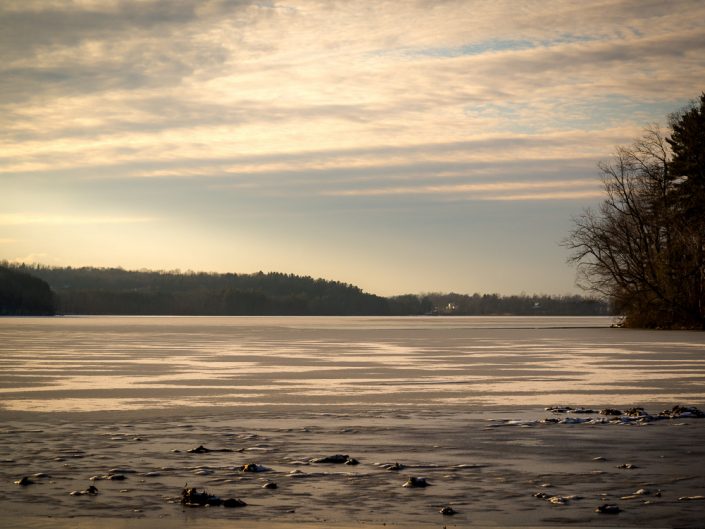 Icy Lake | New York Frozen Lake Sunset | Upstate NY landscape photography | Nature Photography | Photographer Dave Butterworth | EyeWasHere | Eye Was Here Photography