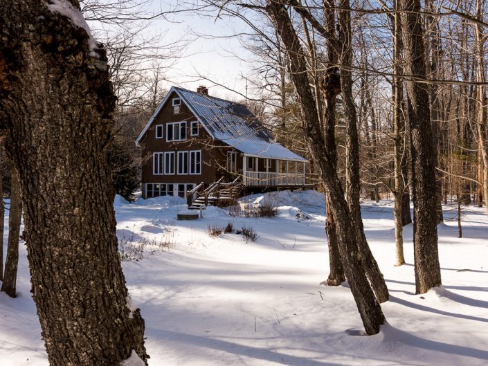 Jamaica VT Winter Cabin Airbnb Vacation Rental | Upstate NY Residential Home Exterior Photography | Exteriors | New York Architectural Photographer Dave Butterworth | Real Estate | Albany NY | Saratoga Springs | Hudson Valley | Catskills | EyeWasHere | Eye Was Here Photography