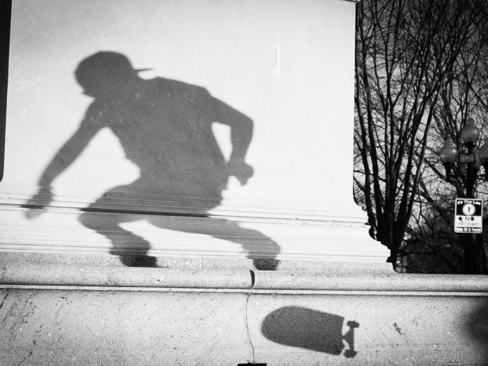 Paul's Shadow | New York Skateboarding Photography | Albany NY Skateboarding | Black and White | Photographer Dave Butterworth | EyeWasHere Photography | Eye Was Here