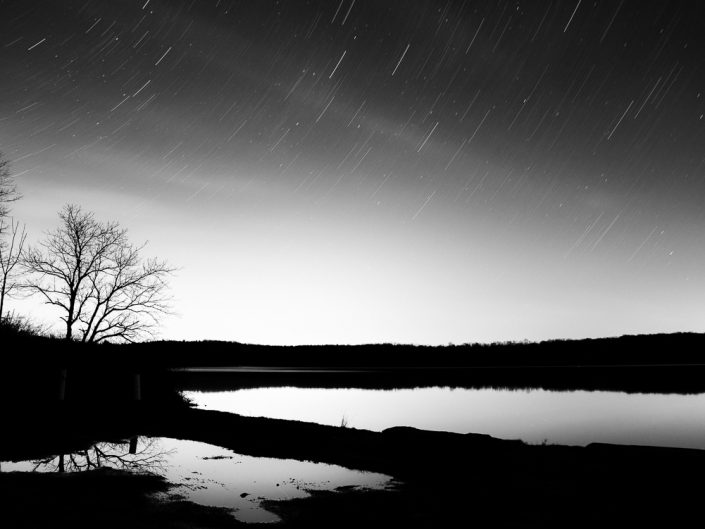 Puddle | Upstate New York Black and White Night Photography by Dave Butterworth | EyeWasHere Paint it Black | Eye Was Here Photography