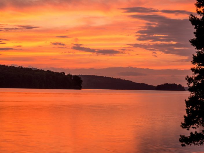 Tomhannock Reservoir Sunset | Orange Sunset | Hoosick Falls NY | Troy NY | Upstate NY landscape photography | Nature Photography | Photographer Dave Butterworth | EyeWasHere | Eye Was Here Photography