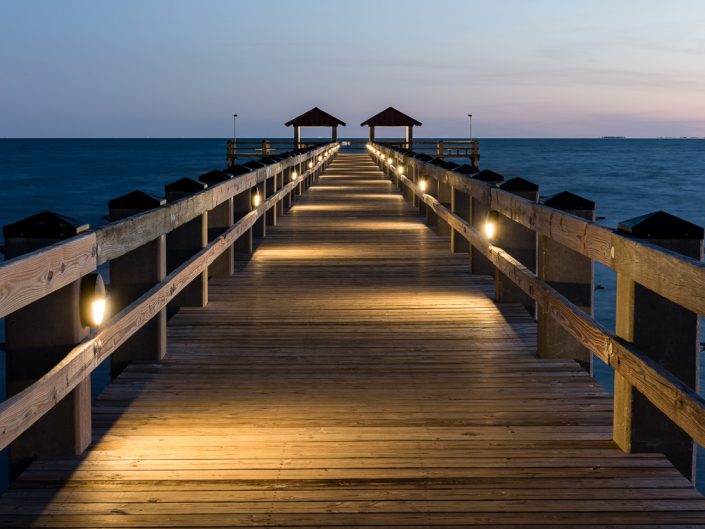 Ken Combs Pier at Night | Gulfport Mississippi Photography | Sunset | Biloxi | Gulf Coast | Photographer Dave Butterworth | Eye Was Here Photography | EyeWasHere