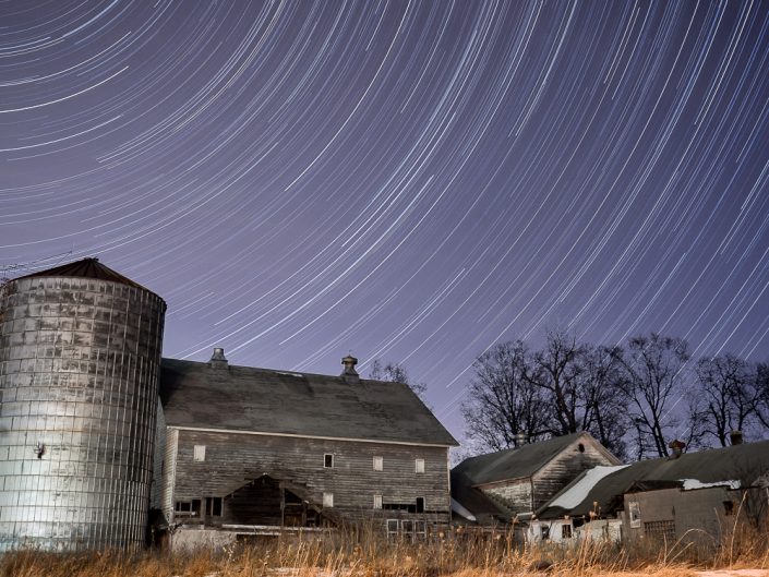 Silver Barn | Upstate New York Star Trails Photography | Night Photography | Albany NY | Hudson Valley | Architectural Photography | New York Photographer Dave Butterworth | EyeWasHere | Eye Was Here Photography