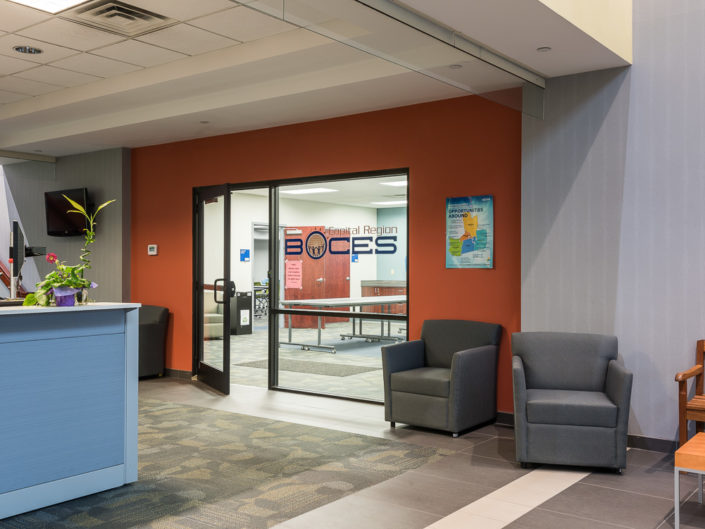 Albany NY Boces Entrance and Waiting Area 2 | Upstate NY Commercial Interior Photography | Albany NY Architectural Photographer Dave Butterworth | Real Estate | EyeWasHere | Eye Was Here Photography